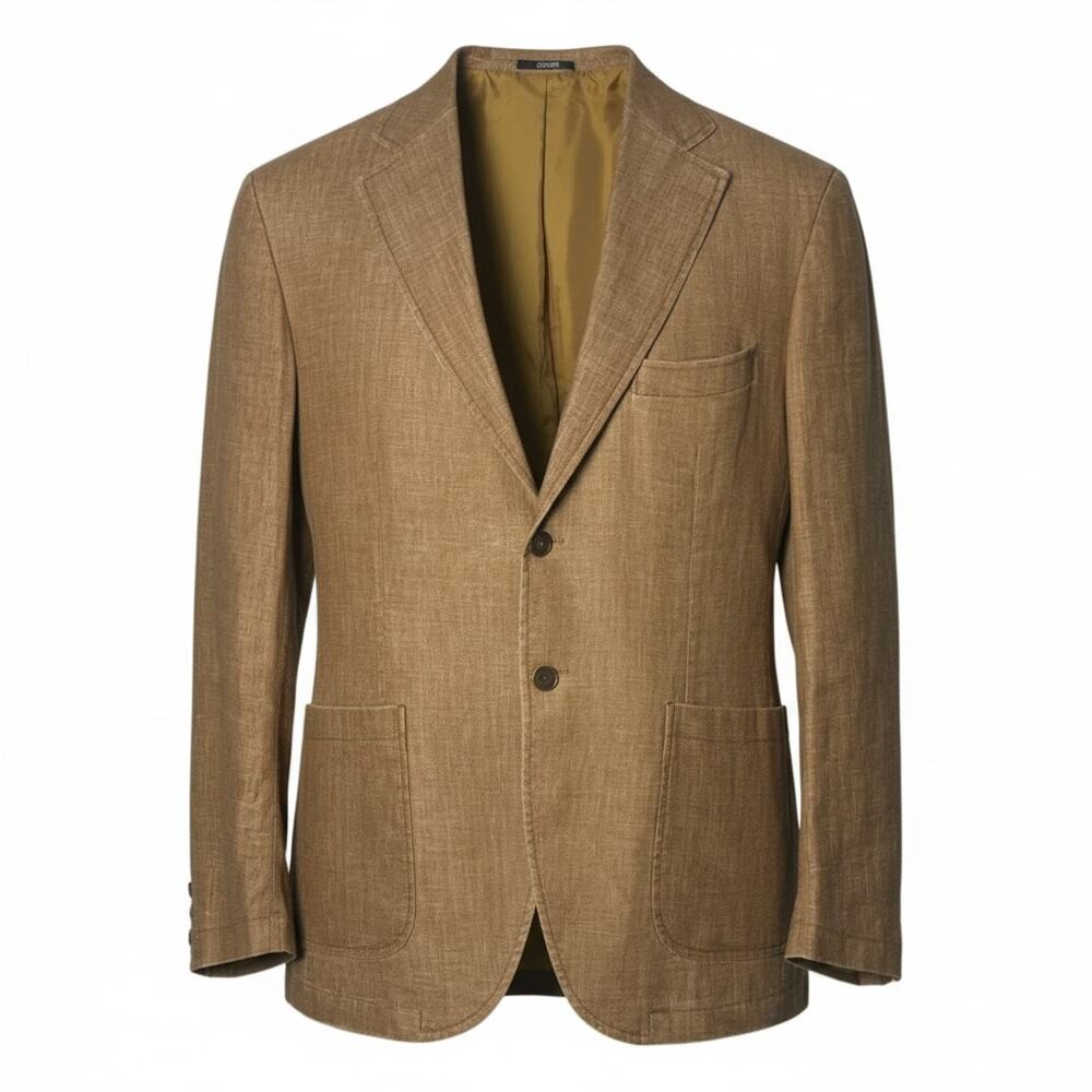 SOGO Men's 40S US 52EU 100% Linen Summer Jacket Blazer Made in Greece